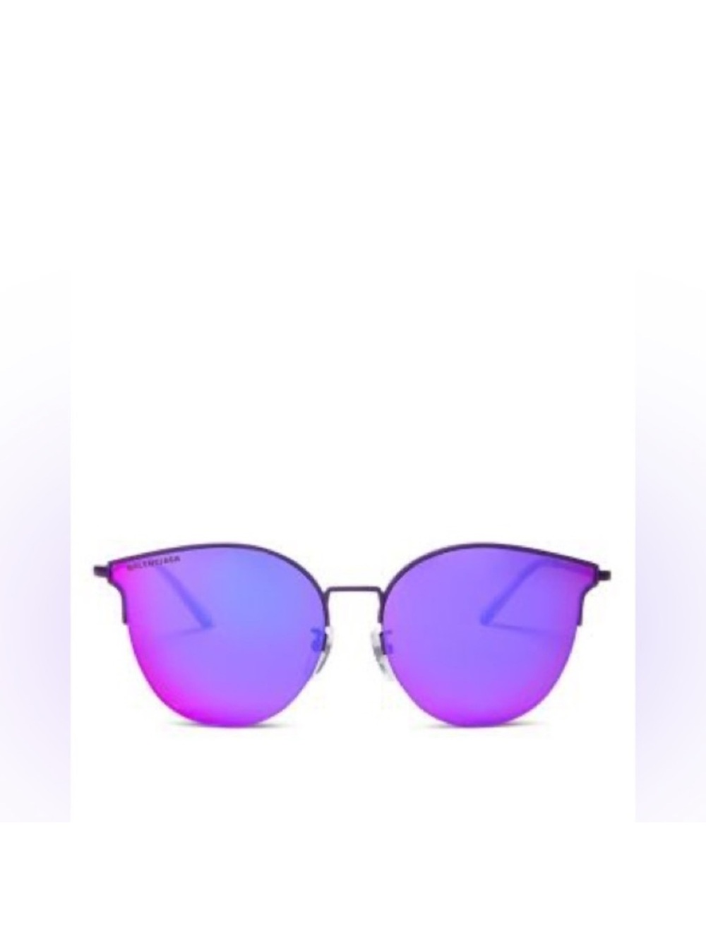 Balenciaga Purple Mirrored Women's Sunglasses